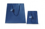Navy Blue Matte Laminated Tote Bag(Small)