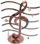 Copper/ Metal Clef Note Earring Display