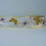 Butterfly Print on Sheer Ribbon