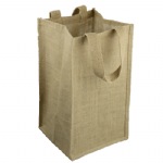 Jute Wine Totes with Dividers
