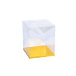 Clear Boxes with Gold Bottom & Flower Top