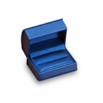 Leatherette Roll Top Double Ring Box