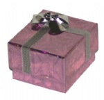 Shiny Cardboard Ring Box with a Bow