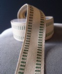 Burlap Webbing Ribbon with Stitching