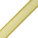 Ivory Sheer Gold Bold Wired Ribbon