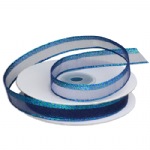 Blue Sheer Ribbon with Shimmery Edge