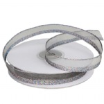 Silver Sheer Ribbon with Shimmery Edge