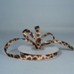Brown Leapord Ribbon with Double Faced Satin