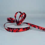 Red Leapord Ribbon with Double Faced Satin