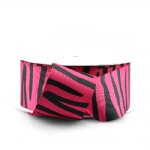 Pink on Black Zebra Print Ribbon