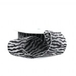 Clear Sheer Ribbon with Black Zebra Print