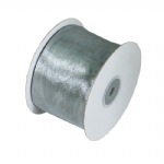 Silver Metallic Ribbon with Wire
