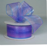 Lavender and Light Blue Two-Toned Sheer Ribbon