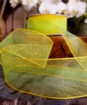 Yellow and Neon Two-Toned Sheer Ribbon