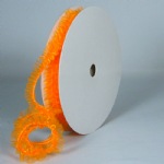 Orange Elastic Ruffled Organza Ribbon