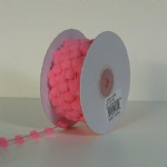 Pink Mini Wired Pom Pom Trim Ribbon