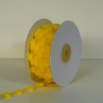 Yellow Mini Wired Pom Pom Trim Ribbon