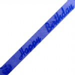 Royal Blue "Happy Birthday" Print on Sheer Ribbon