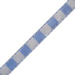 Light Blue & White Color Blocked Woven Ribbon