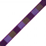 Purple & Chocolate Color Blocked Woven Ribbon