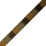 Brown & Copper Color Blocked Woven Ribbon