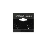 Black "Sterling Silver"  Hanging Earring Card (x100)