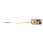 Pre-Printed "14KT GOLD" Plastic String Tags (x1000)