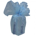 Light Blue Sheer Wrapper w/ Tassel