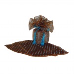 Chocolate w/ Turquoise Dots Wrapper w/ Tassel