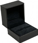 Black Leatherette Slit Ring Box