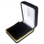 Velveteen Earring Flap/Large Box with Gold Rim 