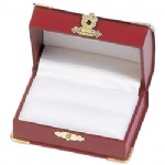 Leatherette Domed Double Ring Box 