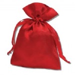 Square Satin Drawstring Pouch 