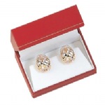 Leatherette with Gold Rim Earring Box 