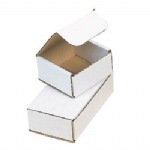 White Corrugated Folding Mailing Container4 3/8 x 4 3/8 x 2 1/2 (x100)