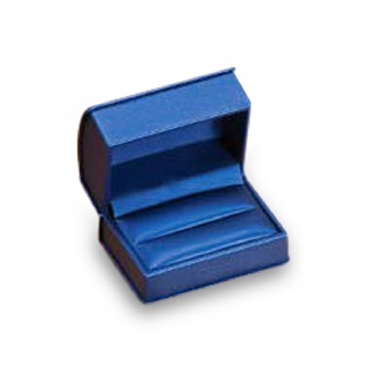 Leatherette Roll Top Double Ring Box