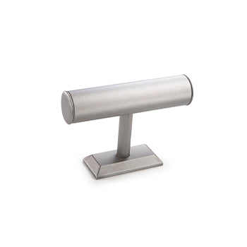 Silver Gray Leatherette Bangle Display
