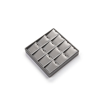 Silver Gray Leatherette Pendant Display