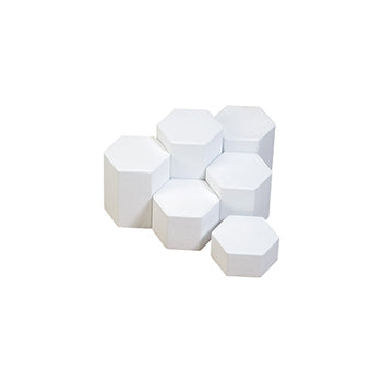 White Leatherette Risers Displays | Novel Box