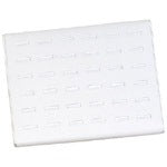 White Leatherette Ring Trays