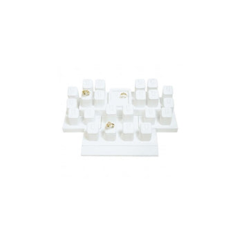 White Leatherette Ring Displays