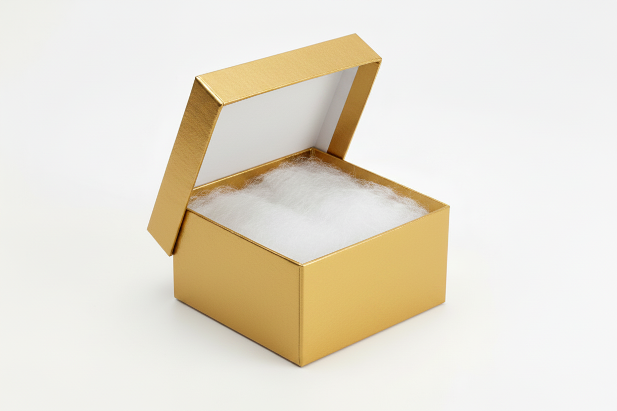 Gold Cotton Filled Boxes