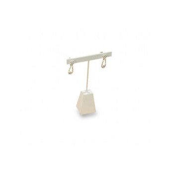 White Leatherette Earring Displays
