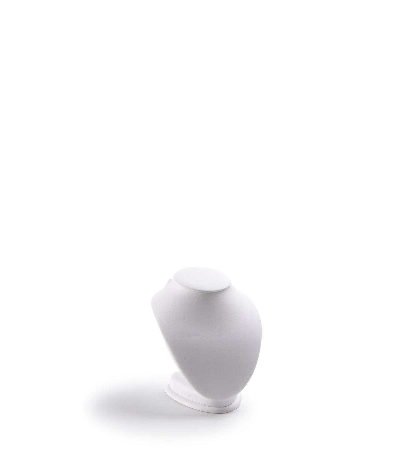 White Leatherette Medium Neckform