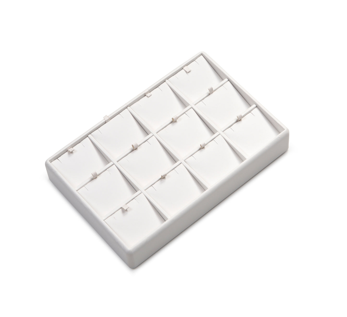 White Leatherette 12 Pendant Tray
