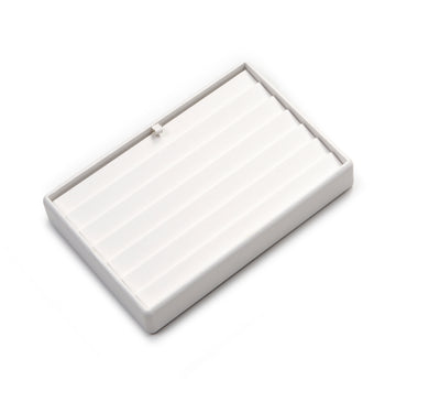 White Leatherette 6 Bracelet Tray