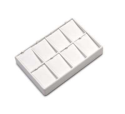 White Leatherette 8 Pendant Tray