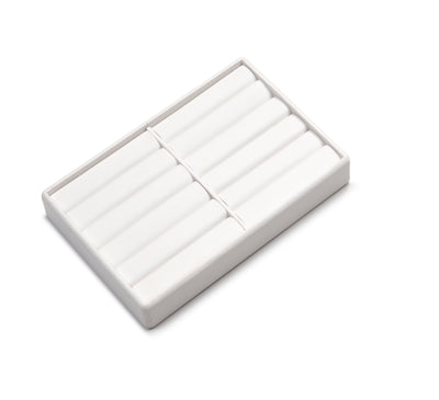 White Leatherette 10 Bangle Tray