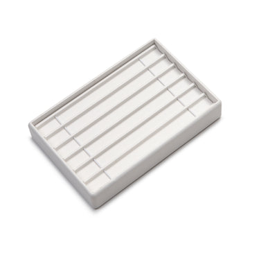 White Leatherette 6 Bracelet Tray