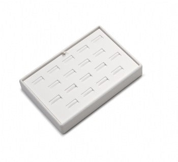 White Leatherette 18 Slot Ring
